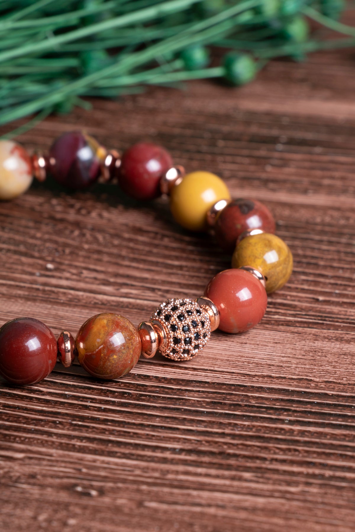 Image of Sertifikalı Jasper (10mm) Hematit Doğal Taş Bileklik