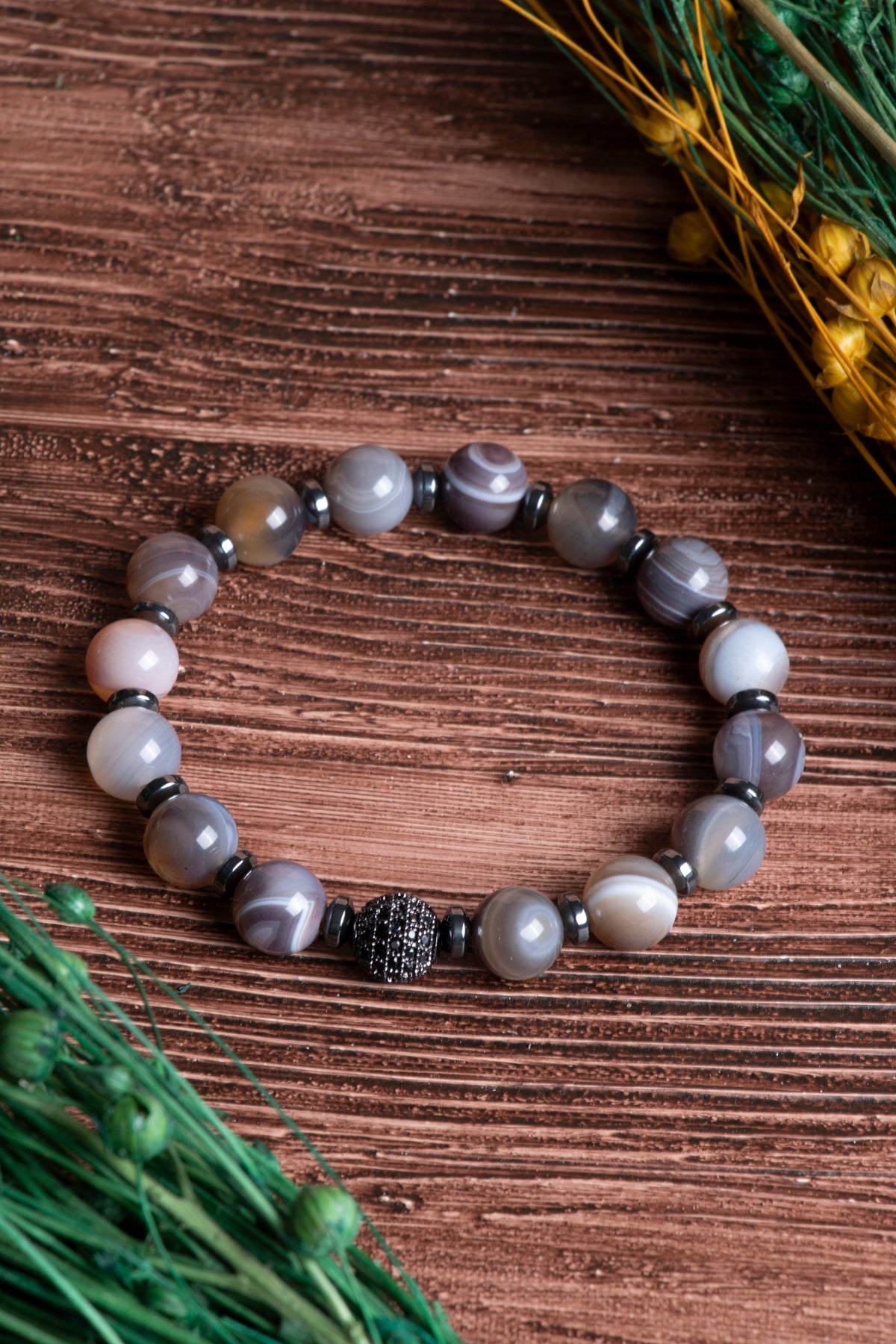 Image of Sertifikalı Akik Hematit Doğal Taş Bileklik