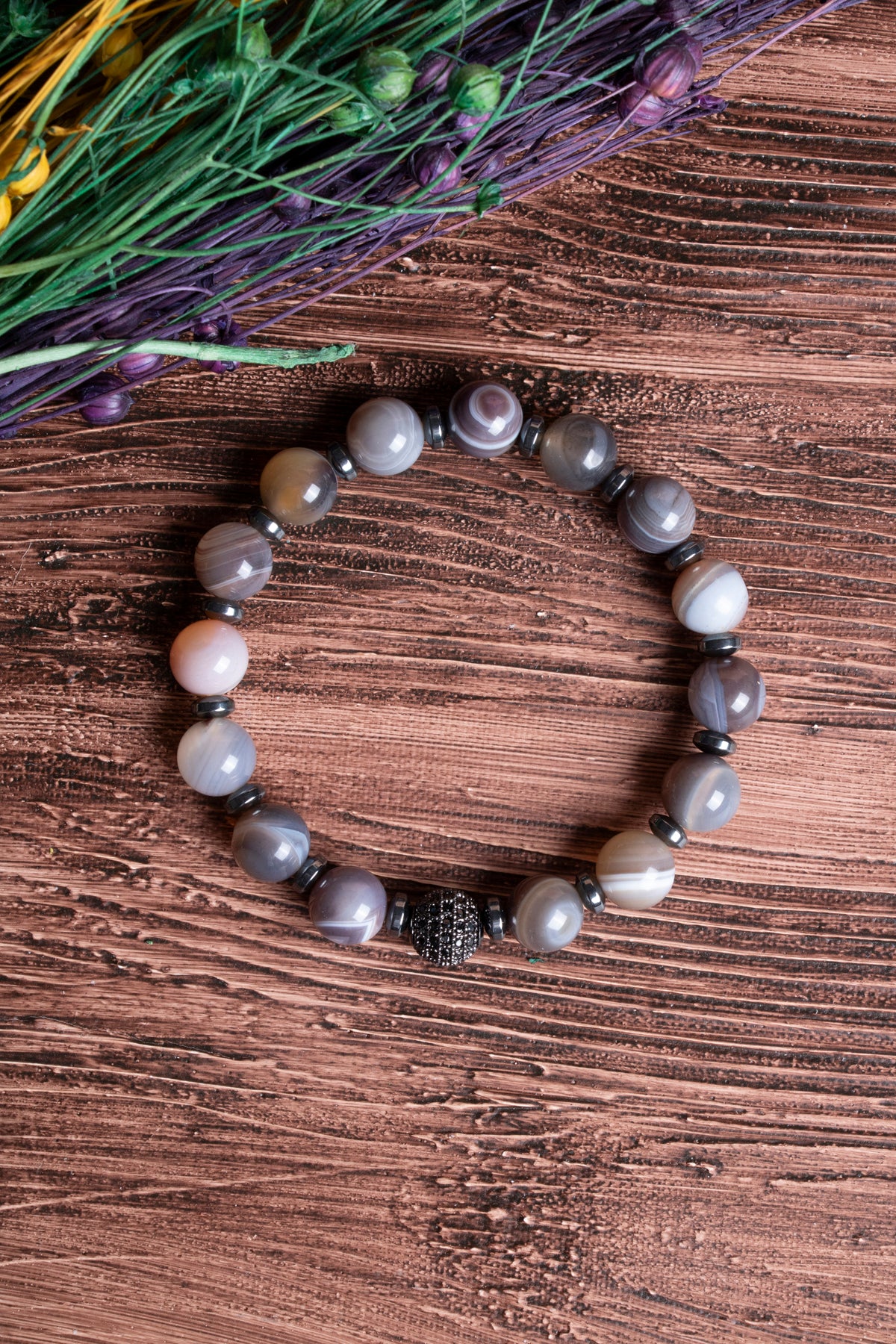 Image of Sertifikalı Akik Hematit Doğal Taş Bileklik