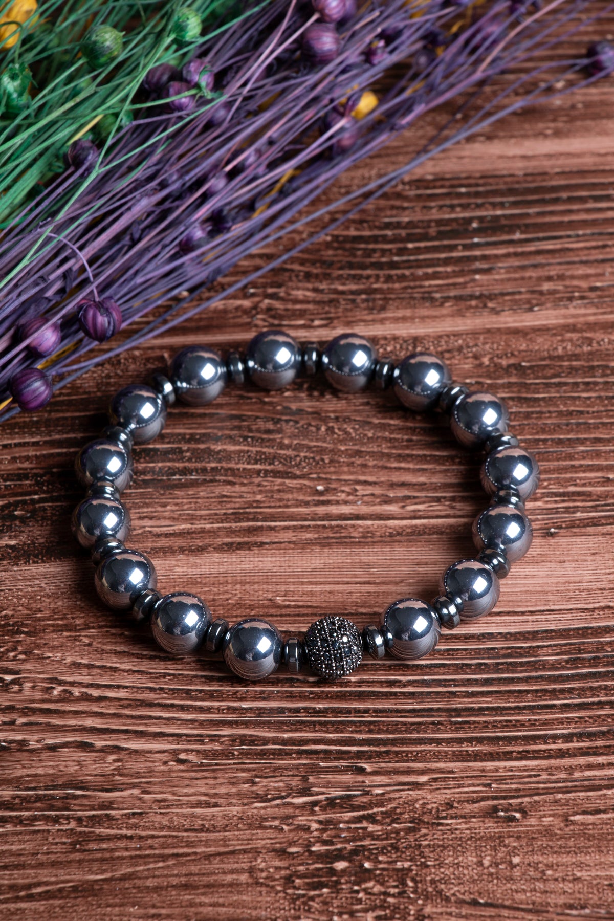 Image of Sertifikalı Prehneit Hematit Doğal Taş Bileklik