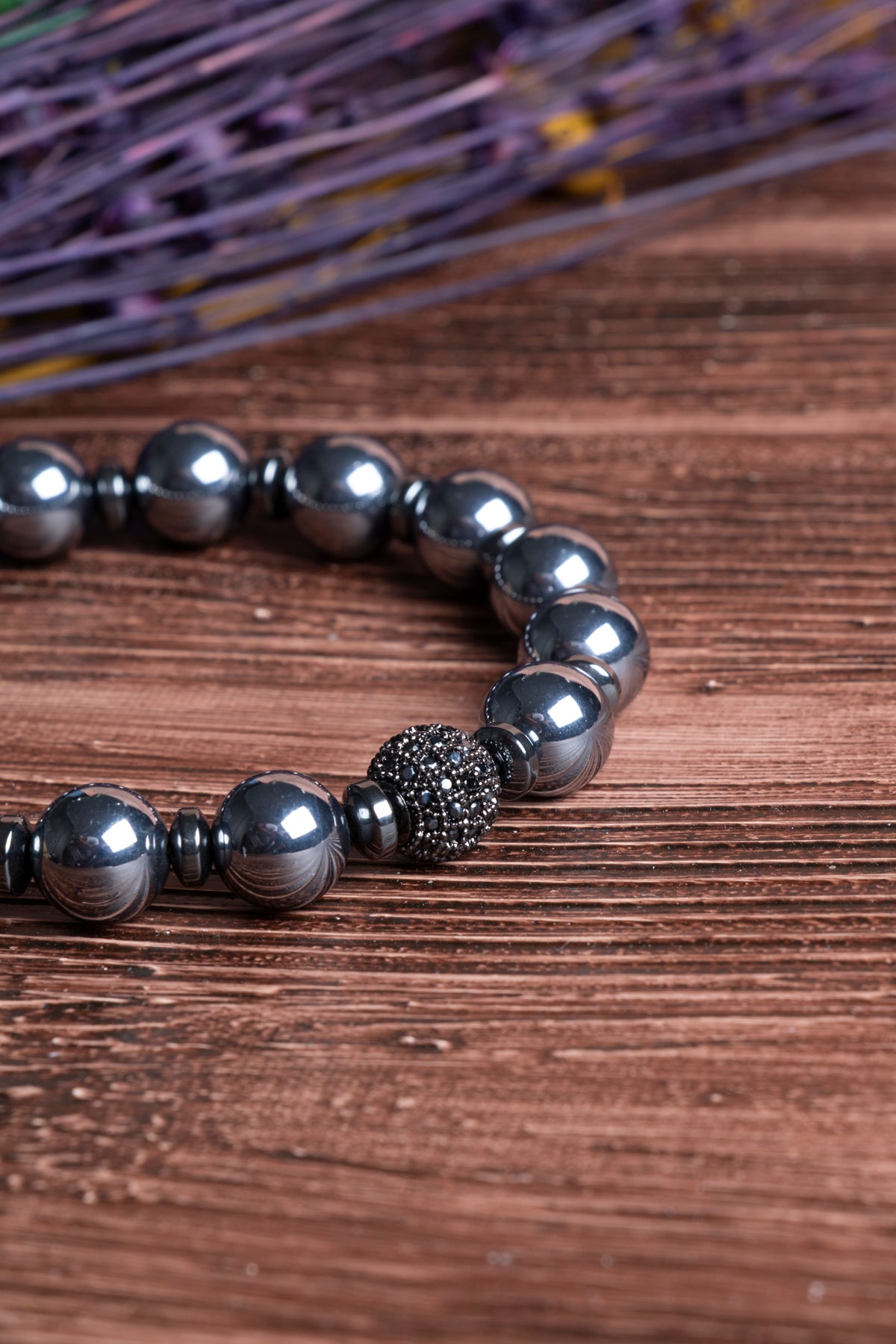 Image of Sertifikalı Prehneit Hematit Doğal Taş Bileklik