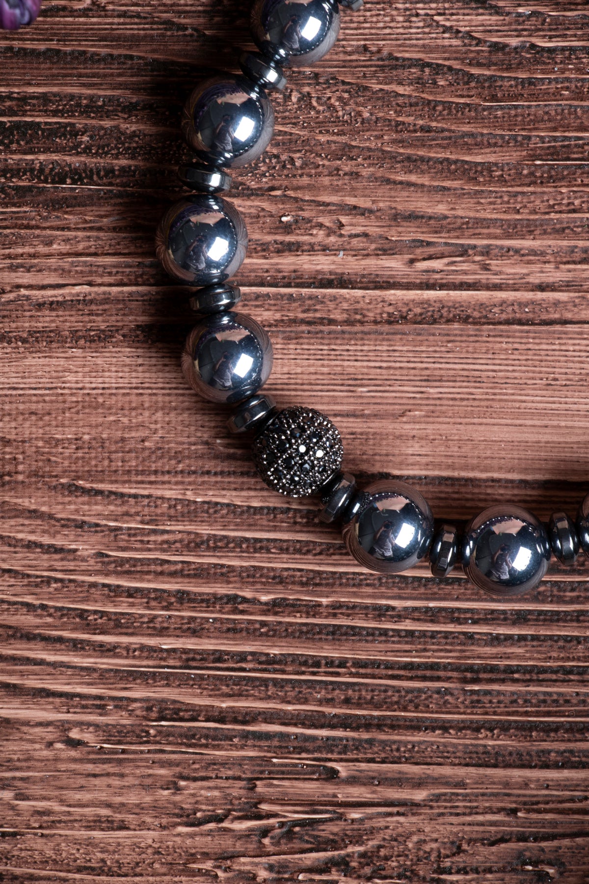 Image of Sertifikalı Prehneit Hematit Doğal Taş Bileklik