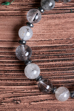 Image of Sertifikalı Rutilli Kuvars (10mm) Doğal Taş Bileklik