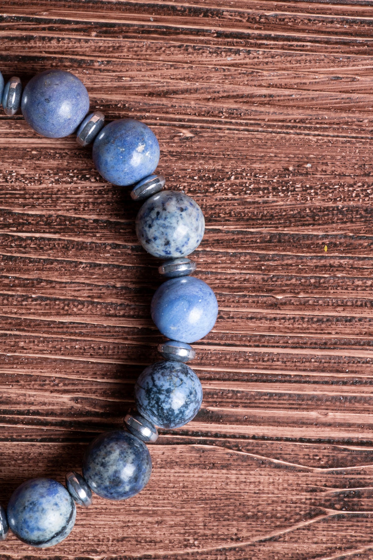 Image of Sertifikalı Sodalit Doğal Taş Zirkon Aparatlı Bileklik