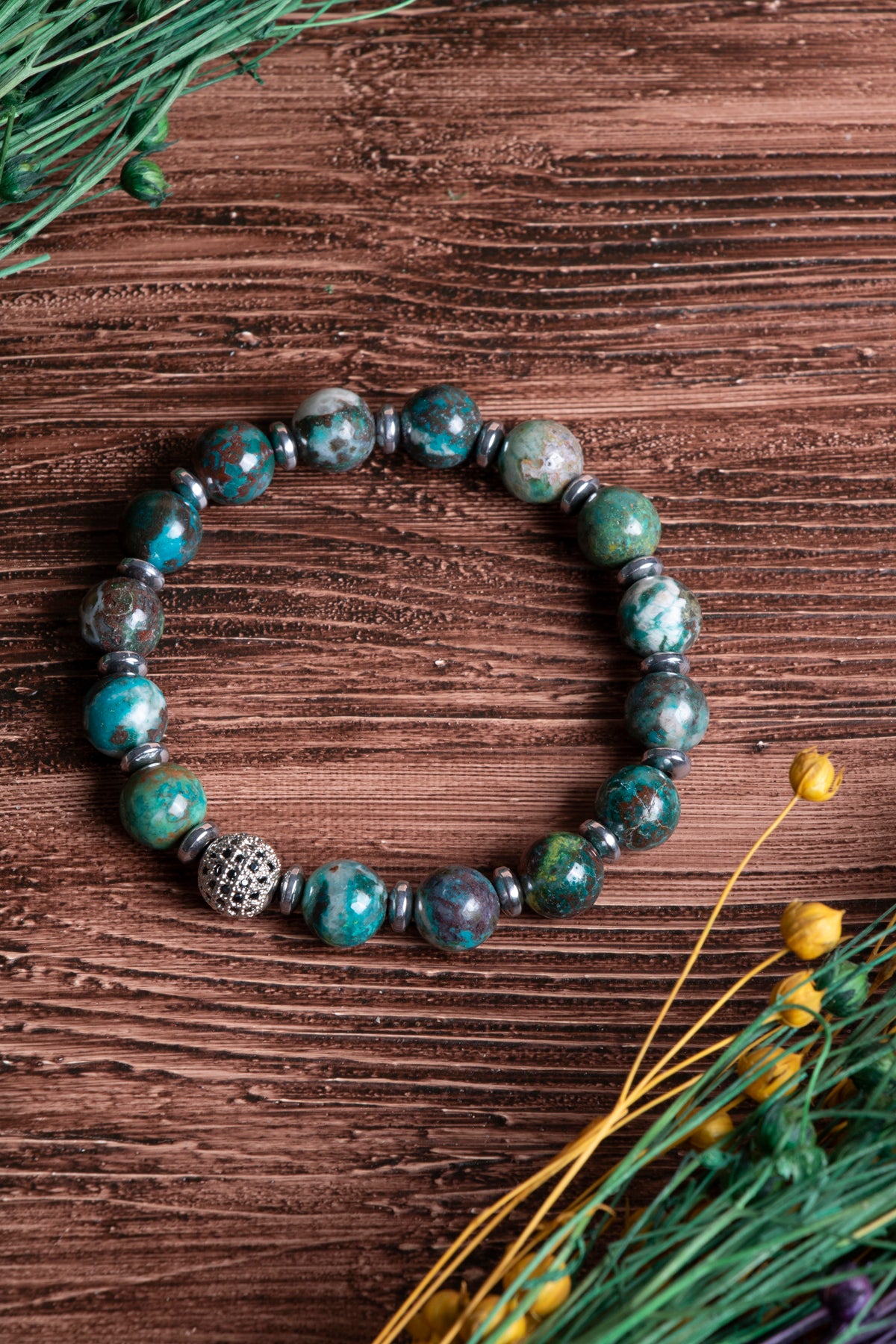 Image of Sertifikalı Krizokol Doğal Taş Zirkon Aparatlı Bileklik