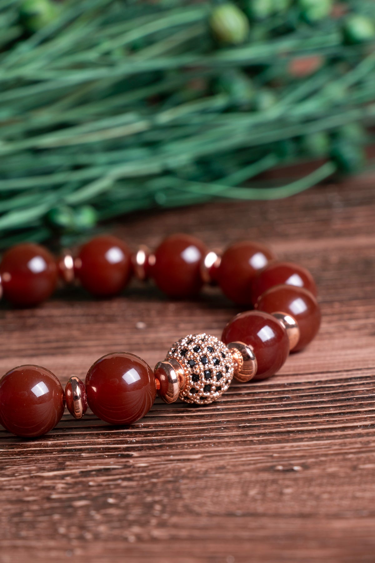 Image of Sertifikalı Akik Hematit Doğal Taş Bileklik