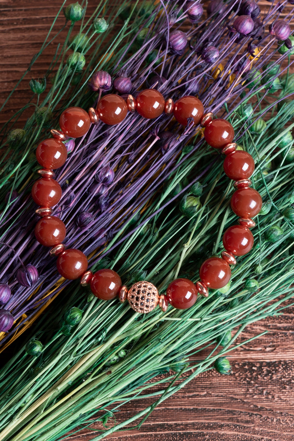 Image of Sertifikalı Akik Hematit Doğal Taş Bileklik