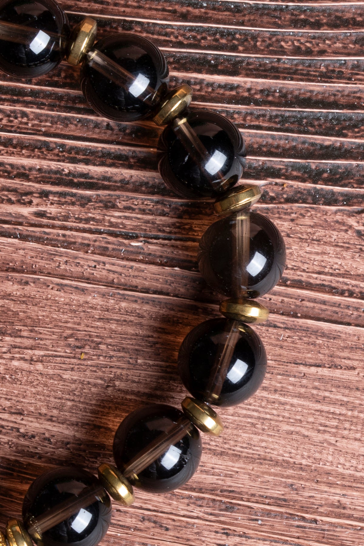 Image of Sertifikalı Dumanlı Kuvars Doğal Taş Zirkon Aparatlı Bileklik