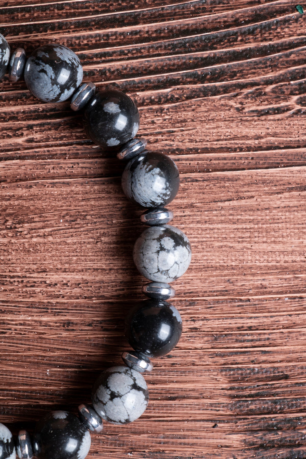 Image of Sertifikalı Obsidyen Doğal Taş Zirkon Aparatlı Bileklik