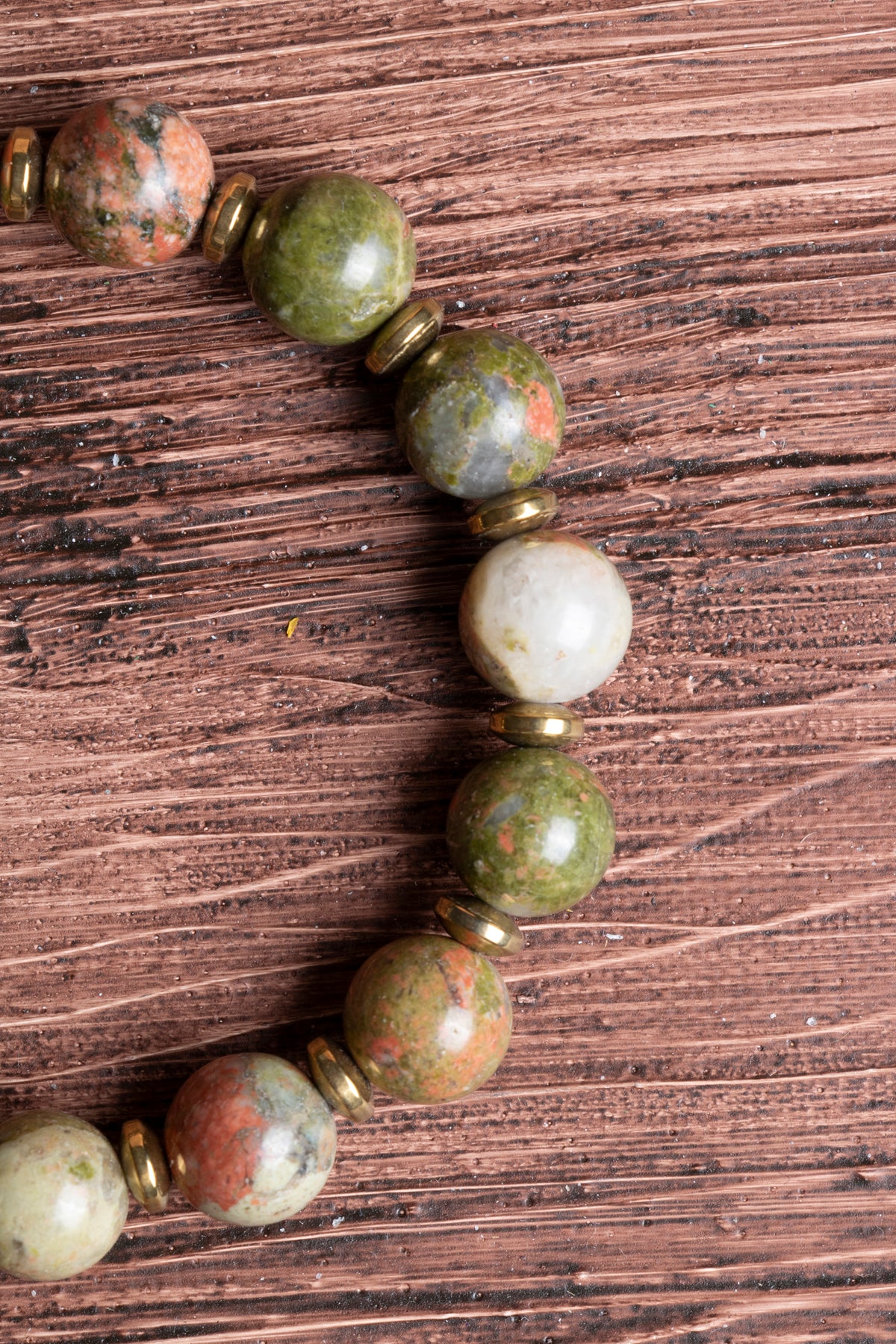 Image of Sertifikalı Unakit Doğal Taş Zirkon Aparatlı Bileklik