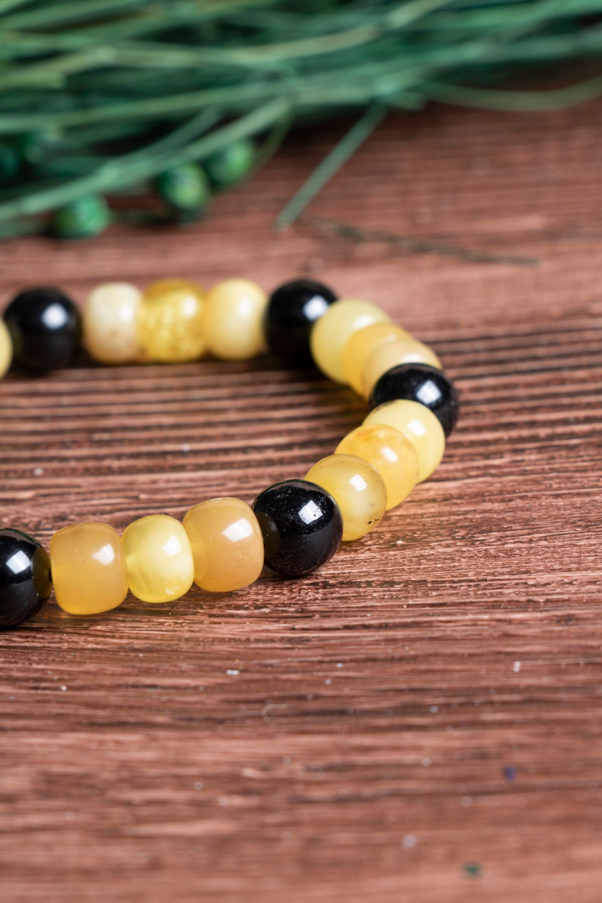 Image of Sertifikalı Kehribar Turmalin Doğal Taş Bileklik