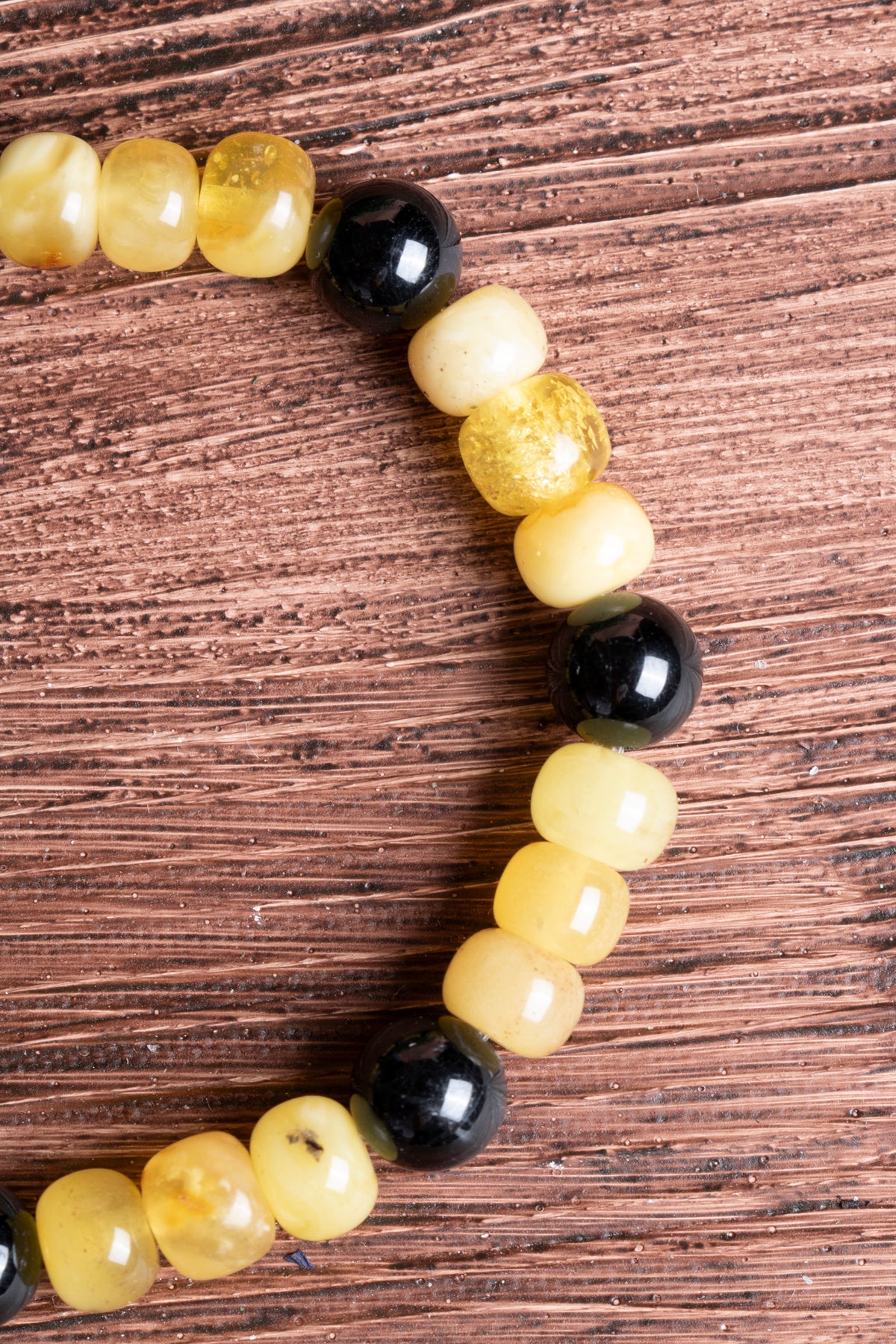 Image of Sertifikalı Kehribar Turmalin Doğal Taş Bileklik