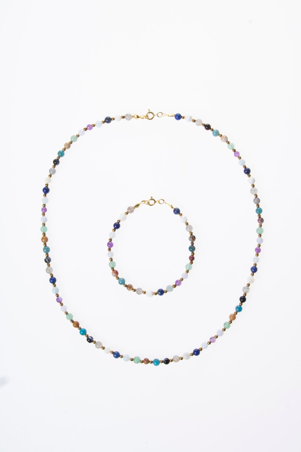 Image of Sertifikalı Doğal Taş Yay Burcu Kolye - Bileklik Seti