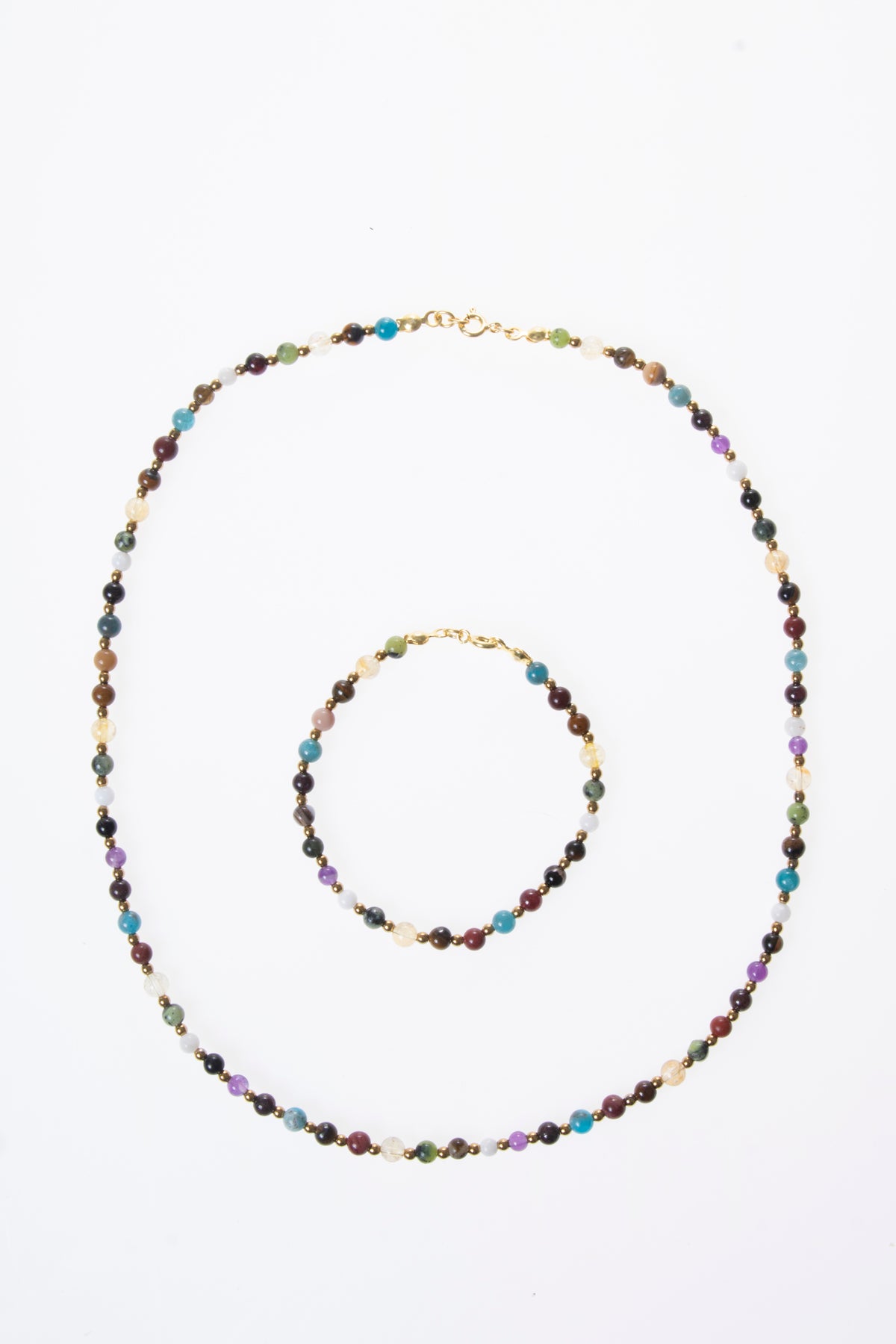 Image of Sertifikalı Doğal Taş Akrep Burcu Kolye - Bileklik Seti