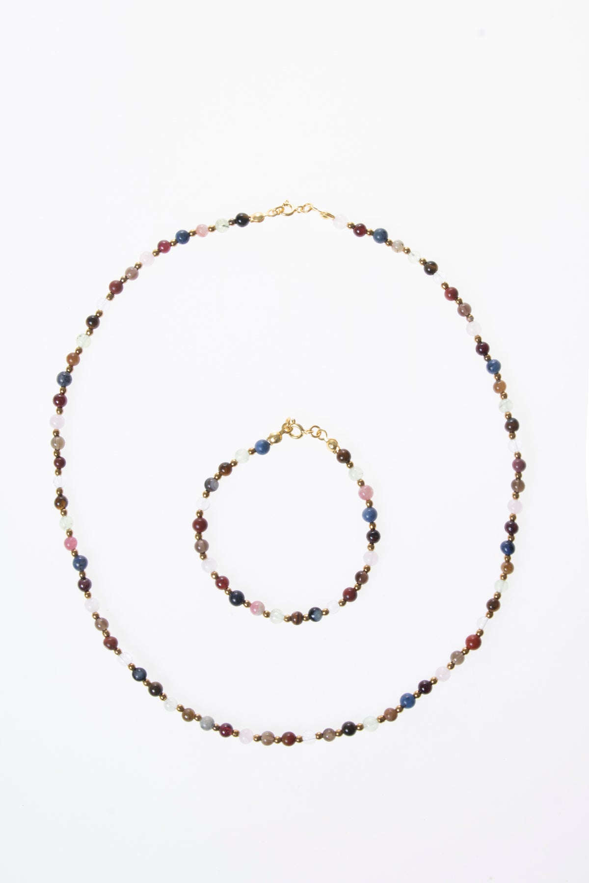 Image of Sertifikalı Doğal Taş Oğlak Burcu Kolye - Bileklik Seti