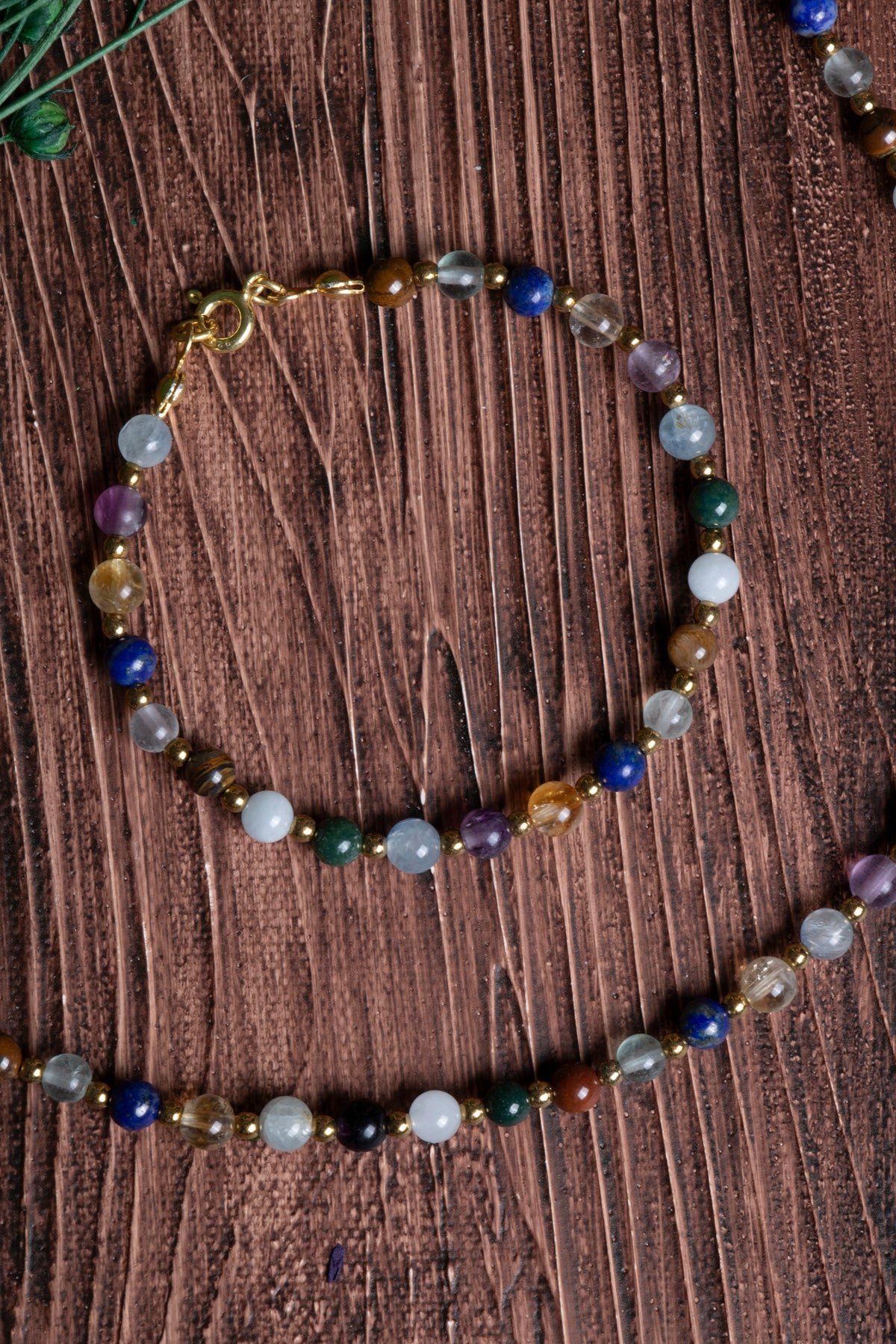 Image of Sertifikalı Doğal Taş Balık Burcu Kolye - Bileklik Seti