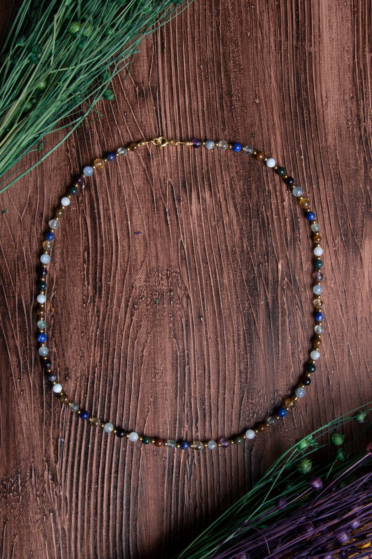 Image of Sertifikalı Doğal Taş Balık Burcu Kolyesi