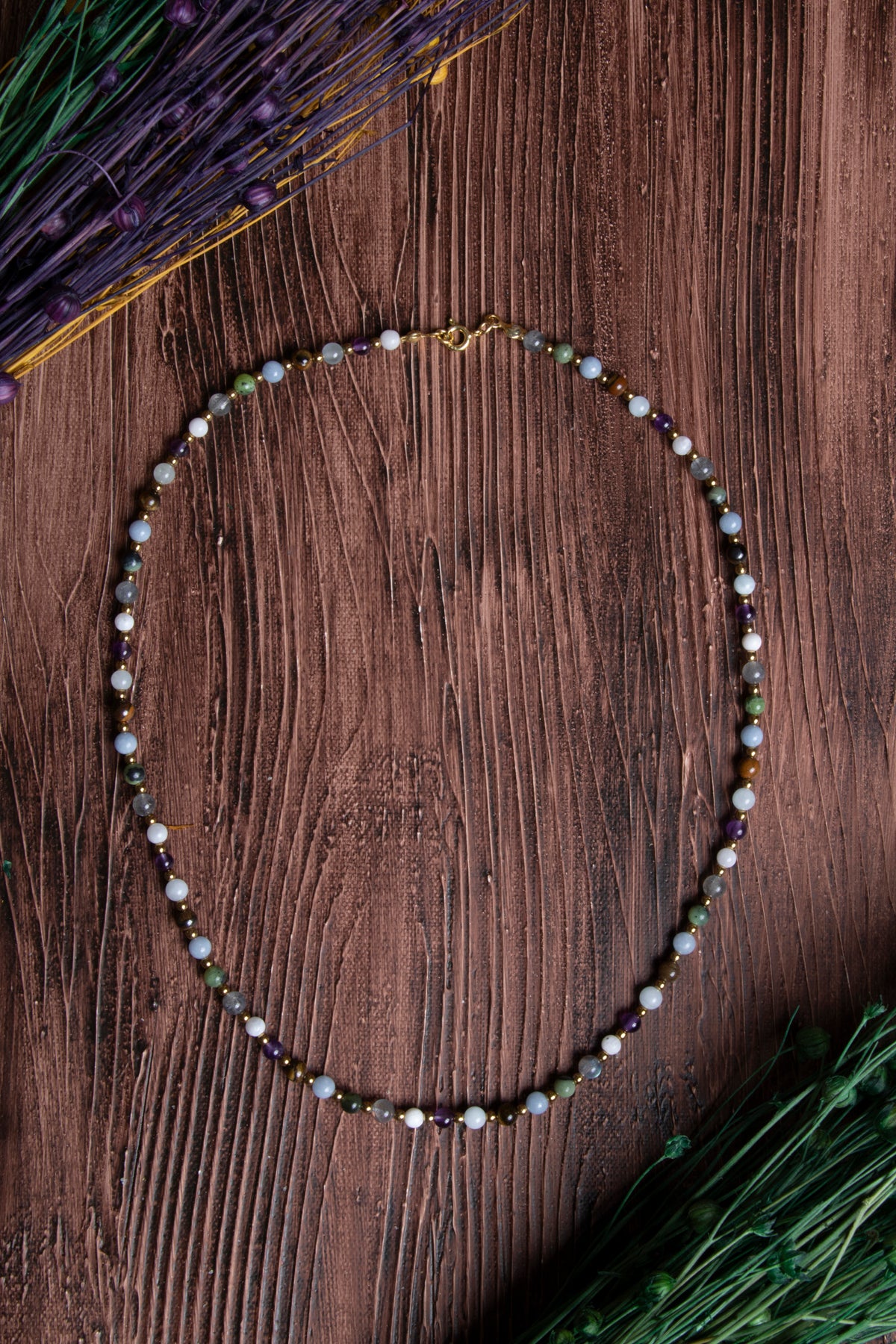 Image of Sertifikalı Doğal Taş Kova Burcu Kolyesi