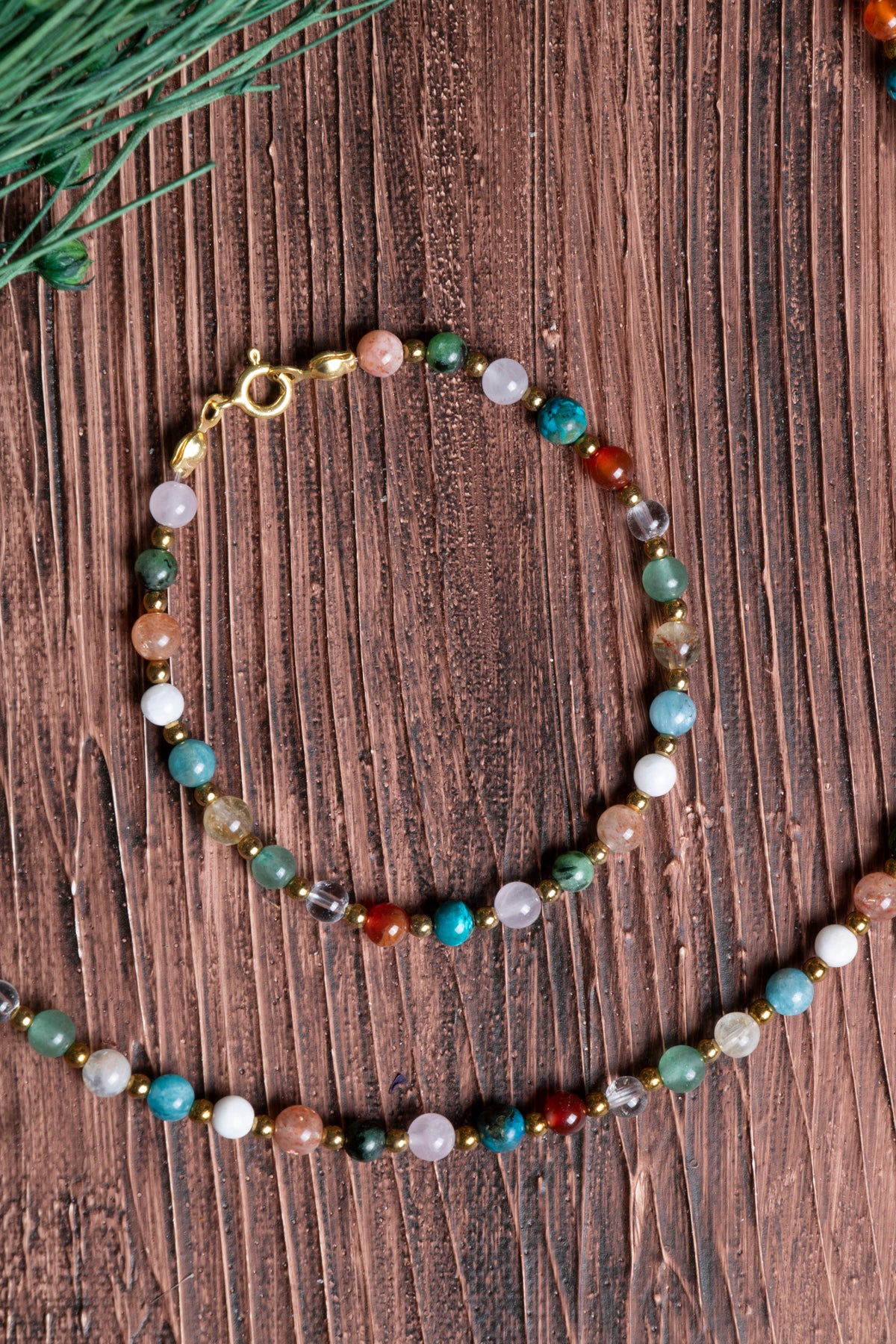 Image of Sertifikalı Doğal Taş İkizler Burcu Kolye - Bileklik Seti