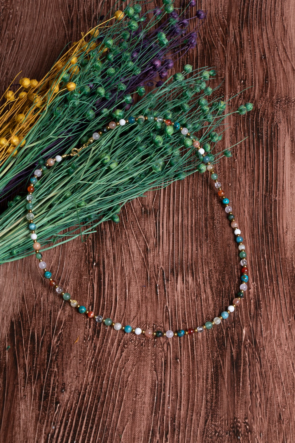 Image of Sertifikalı Doğal Taş İkizler Burcu Kolyesi