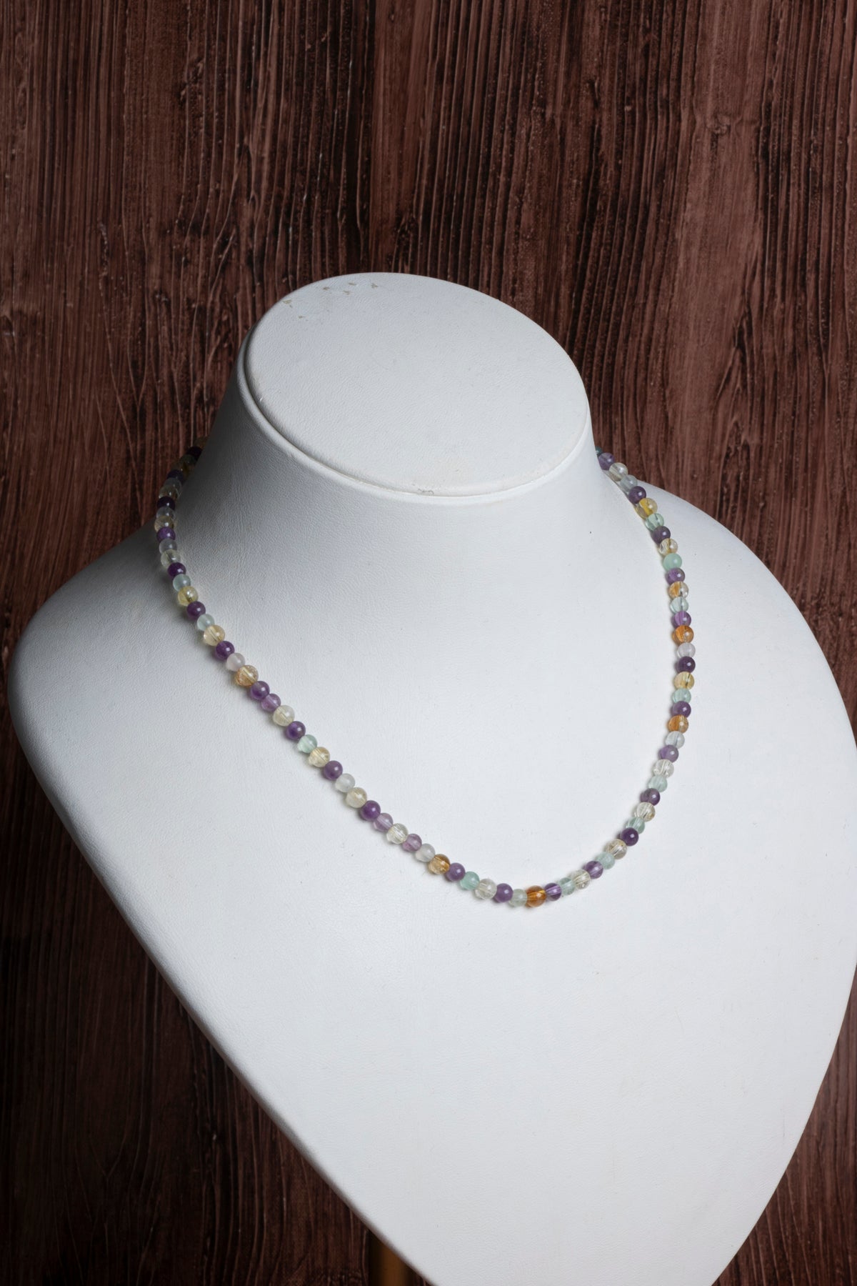 Image of Sertifikalı Sitrin Akuamarin Ametist Doğal Taş Kolye