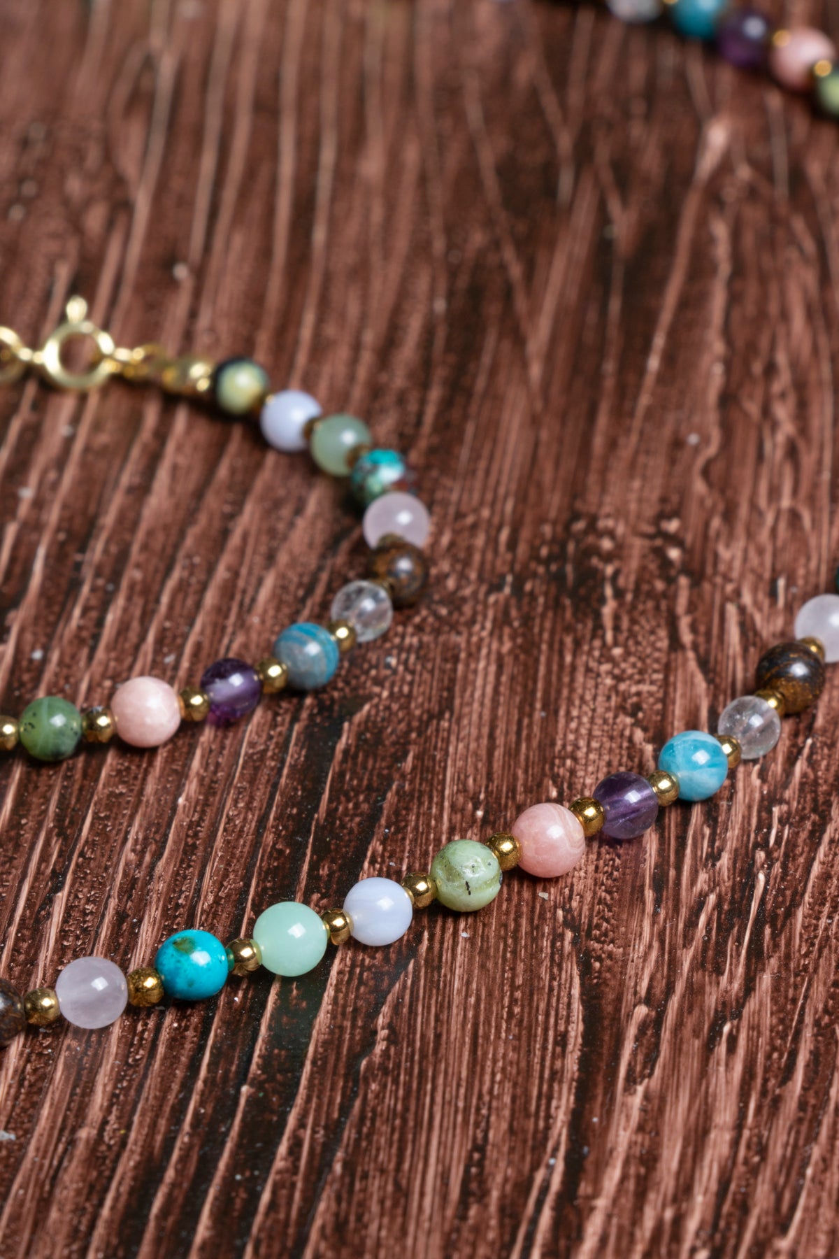 Image of Sertifikalı Doğal Taş Boğa Burcu Kolye - Bileklik Seti