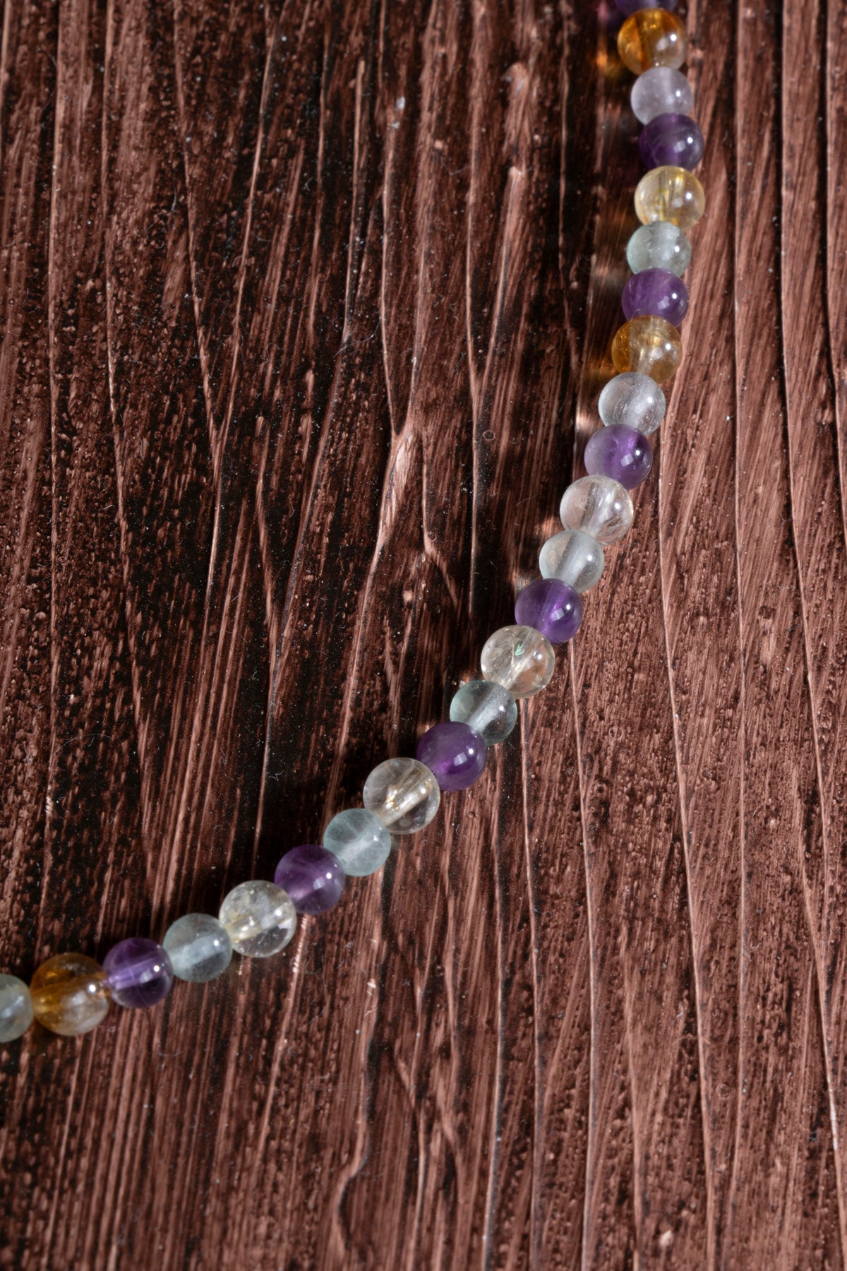 Image of Sertifikalı Sitrin Akuamarin Ametist Doğal Taş Kolye