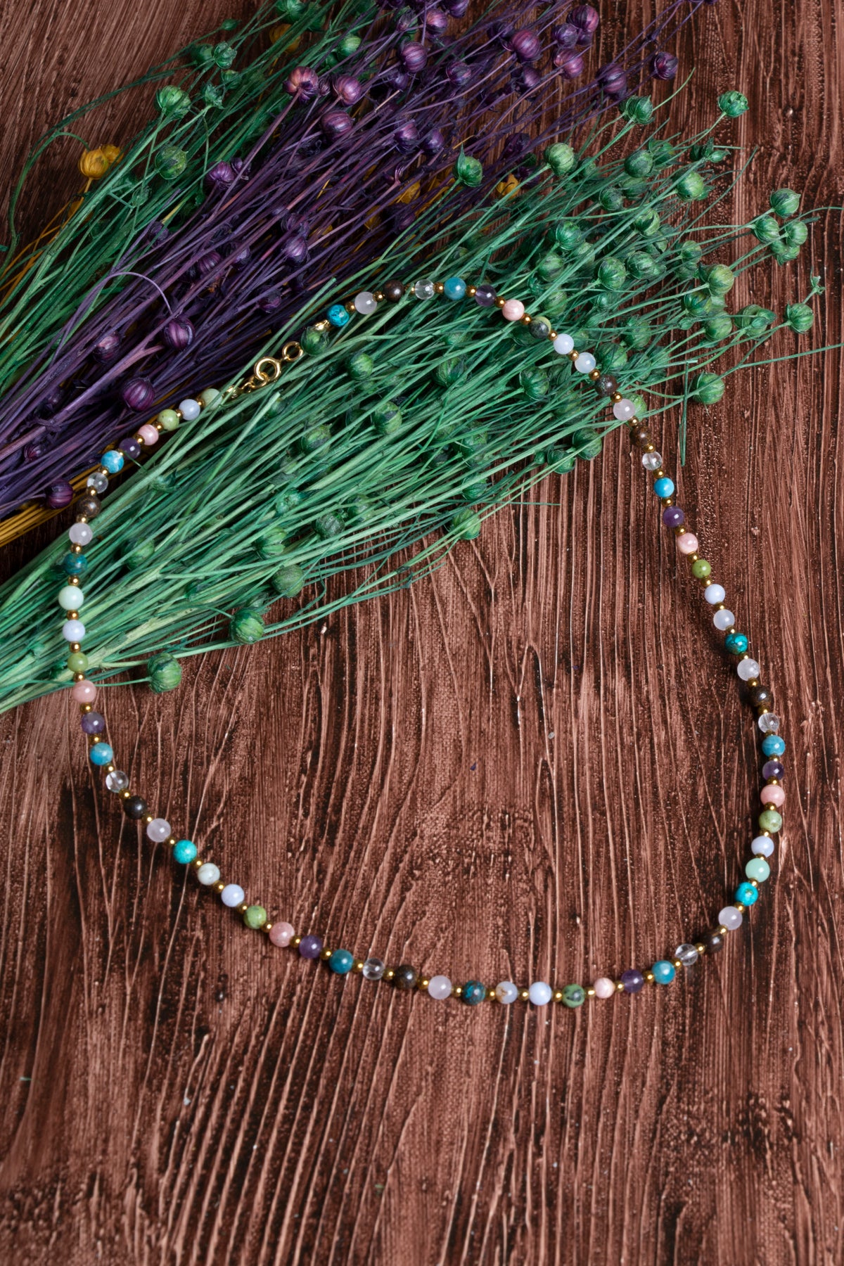 Image of Sertifikalı Doğal Taş Boğa Burcu Kolyesi