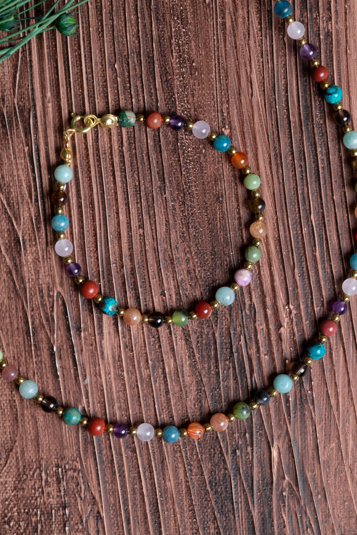 Image of Sertifikalı Doğal Taş Başak Burcu Kolye - Bileklik Seti