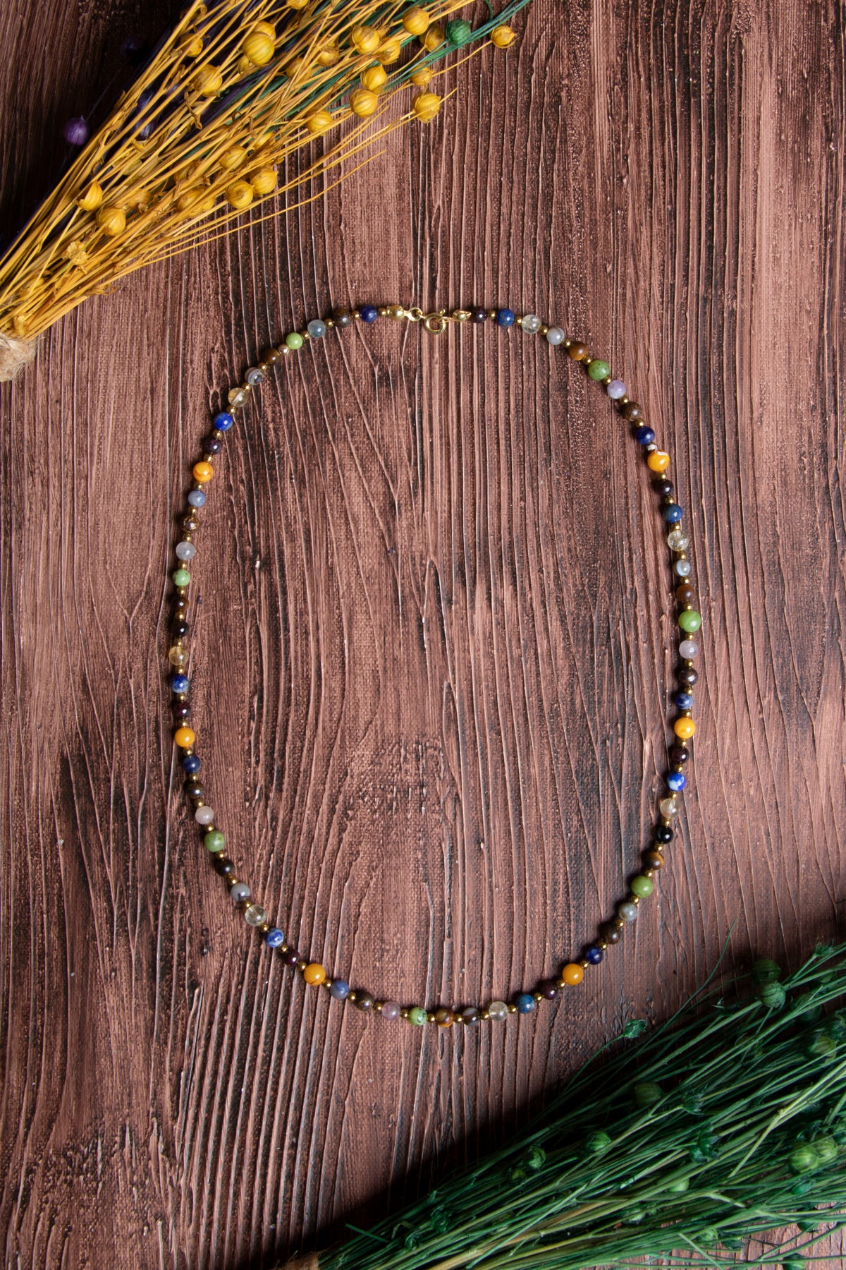 Image of Sertifikalı Doğal Taş Aslan Burcu Kolyesi