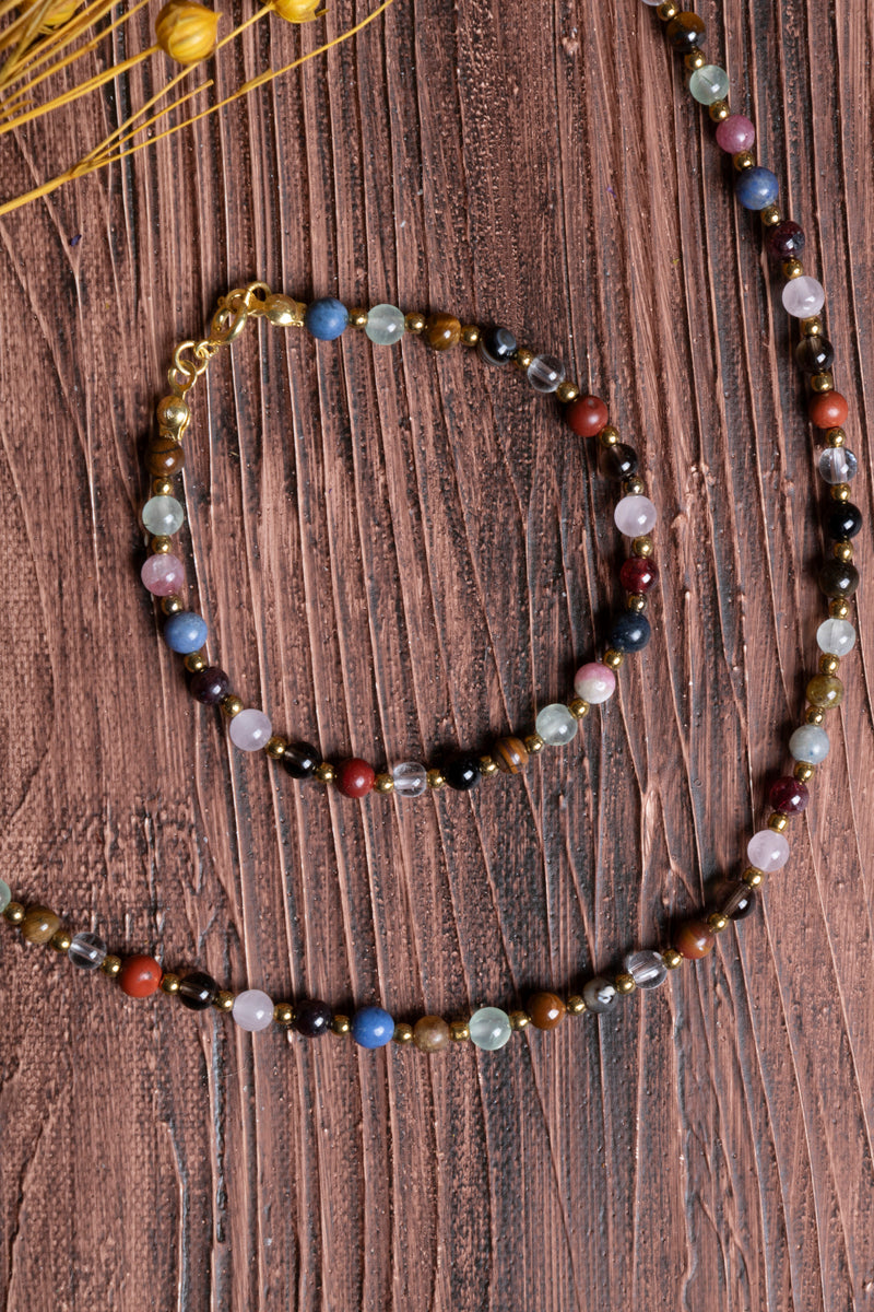 Image of Sertifikalı Doğal Taş Oğlak Burcu Kolye - Bileklik Seti