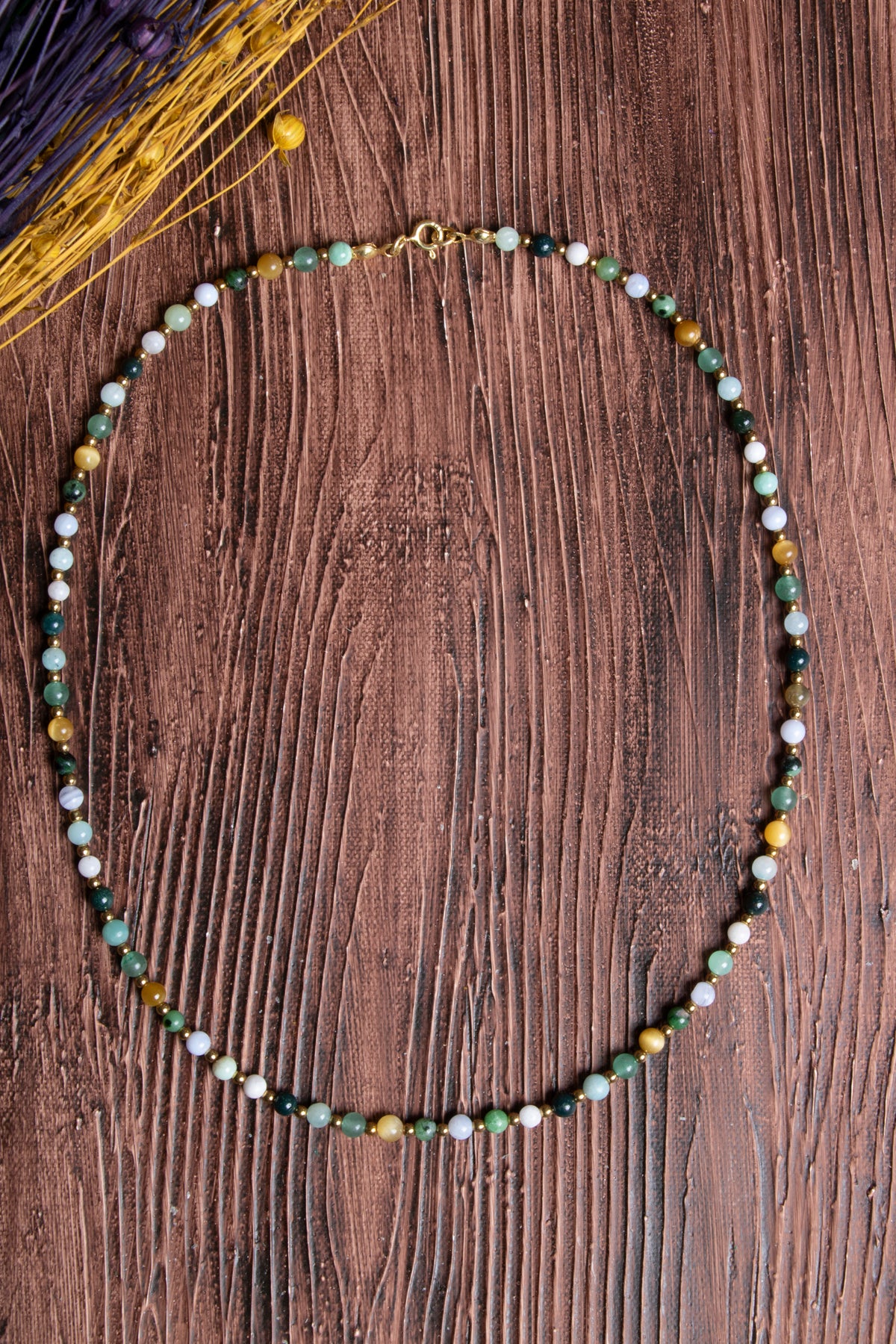 Image of Sertifikalı Doğal Taş Yengeç Burcu Kolyesi