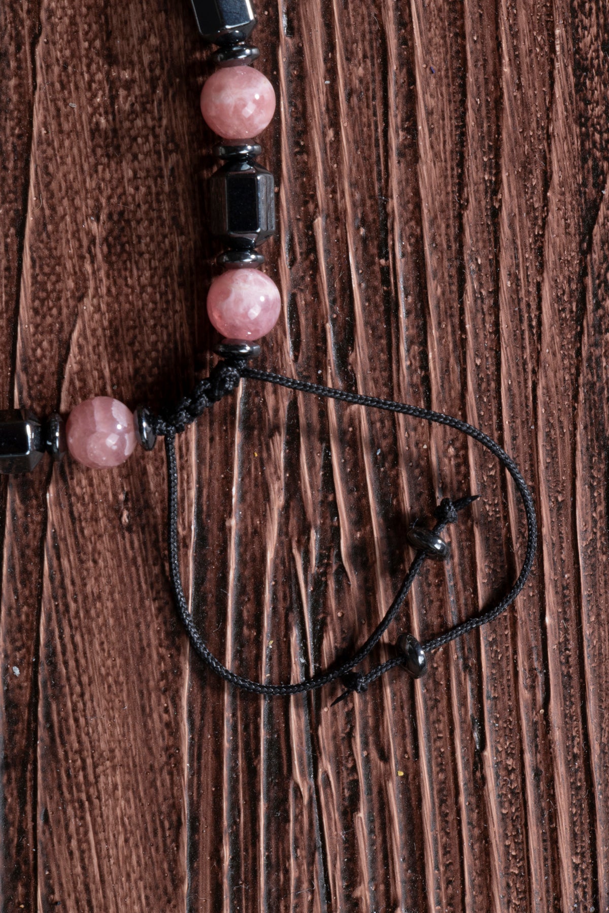 Image of Sertifikalı Rodokrozit Hematit Zirkon Aparatlı Doğal Taş Bileklik