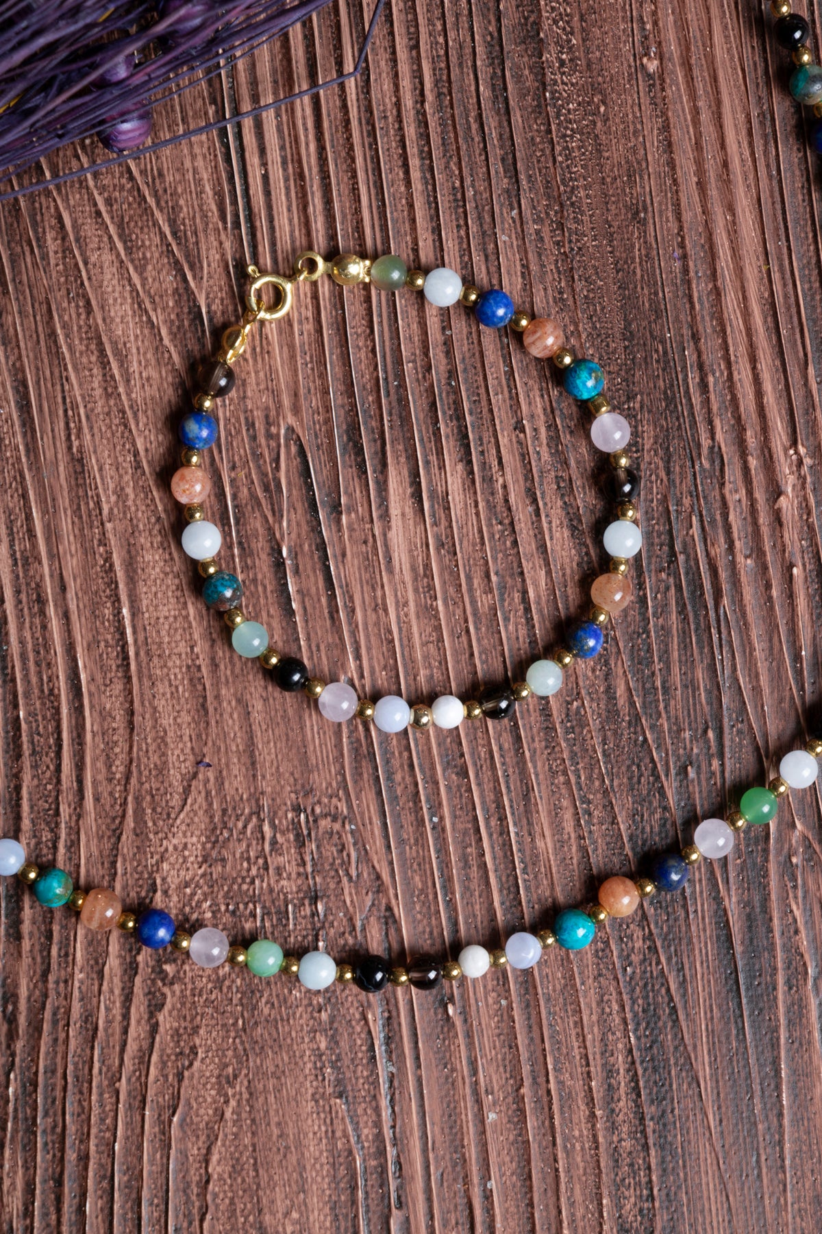 Image of Sertifikalı Doğal Taş Terazi Burcu Kolye - Bileklik Seti