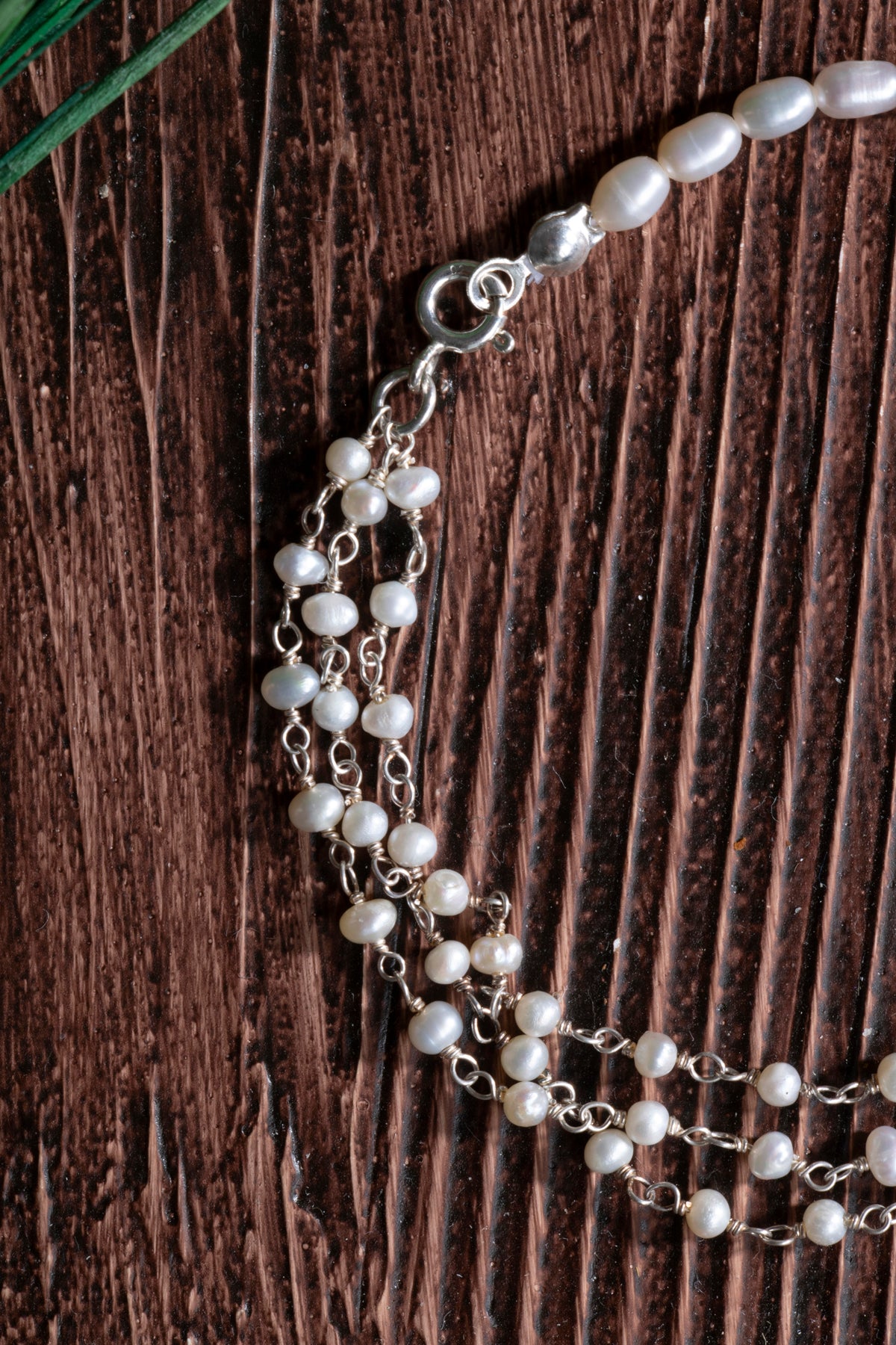 Image of Sertifikalı İnci Tanzanit Gümüş Bileklik