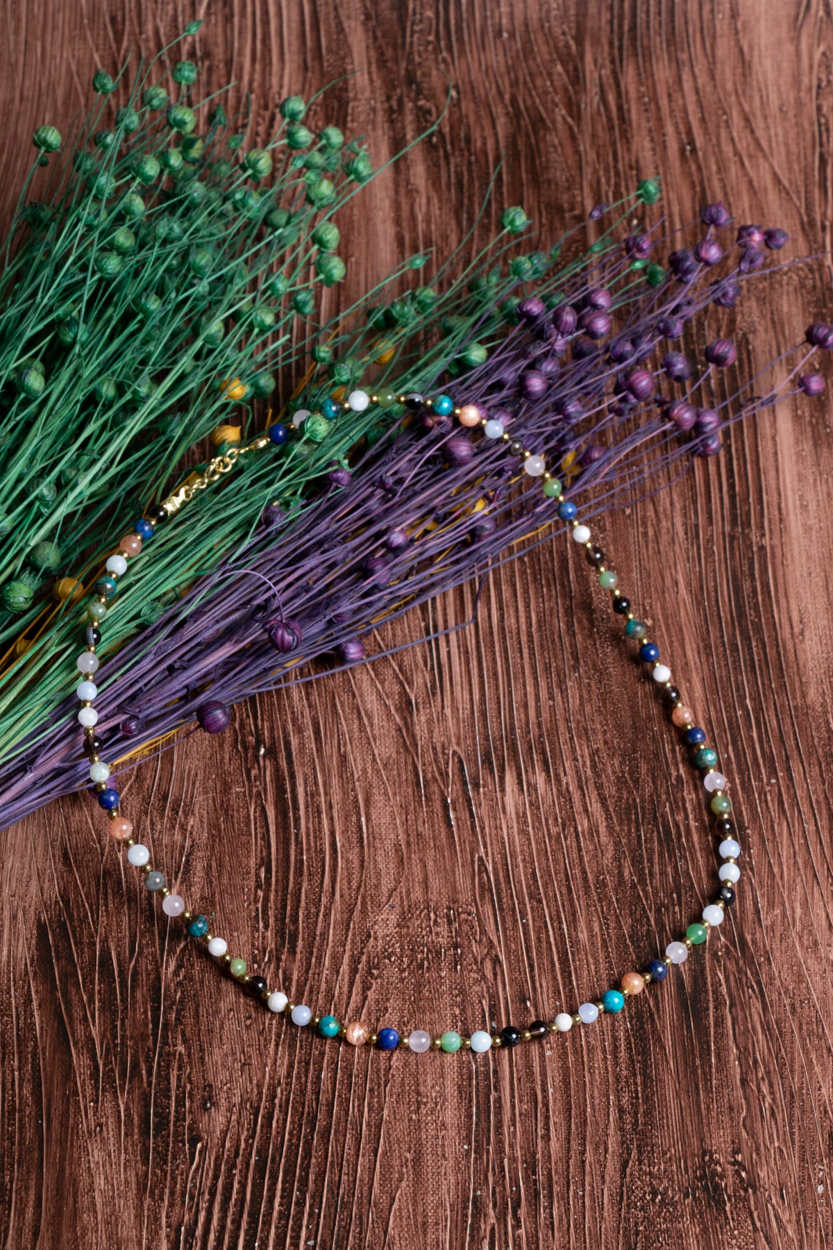 Image of Sertifikalı Doğal Taş Terazi Burcu Kolyesi