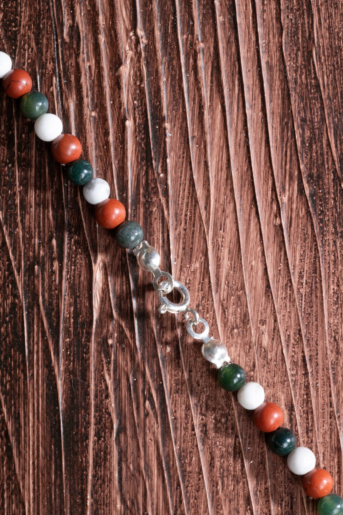 Image of Sertifikalı Jasper Havlit Akik Doğal Taş Kolye Bileklik Set