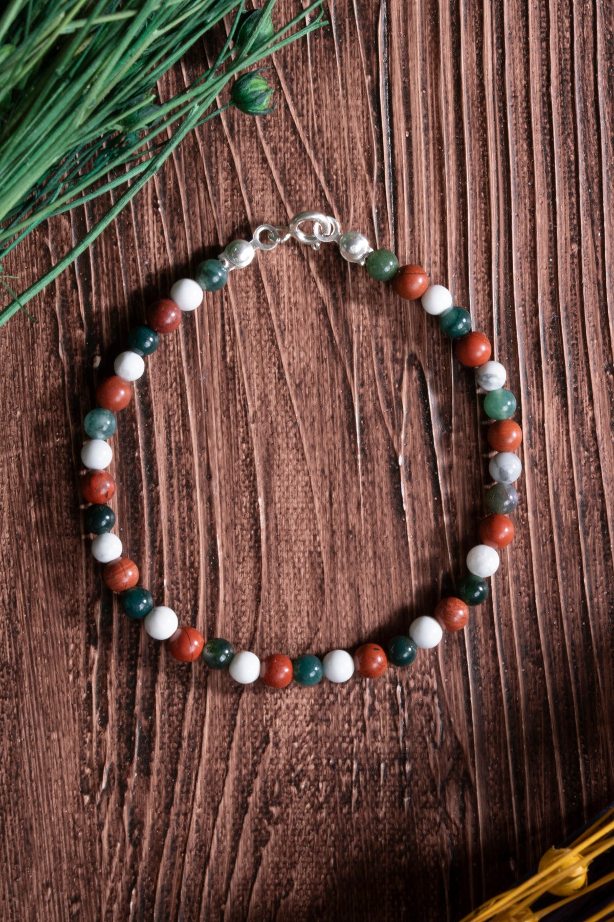 Image of Sertifikalı Jasper Havlit Akik Doğal Taş Bileklik