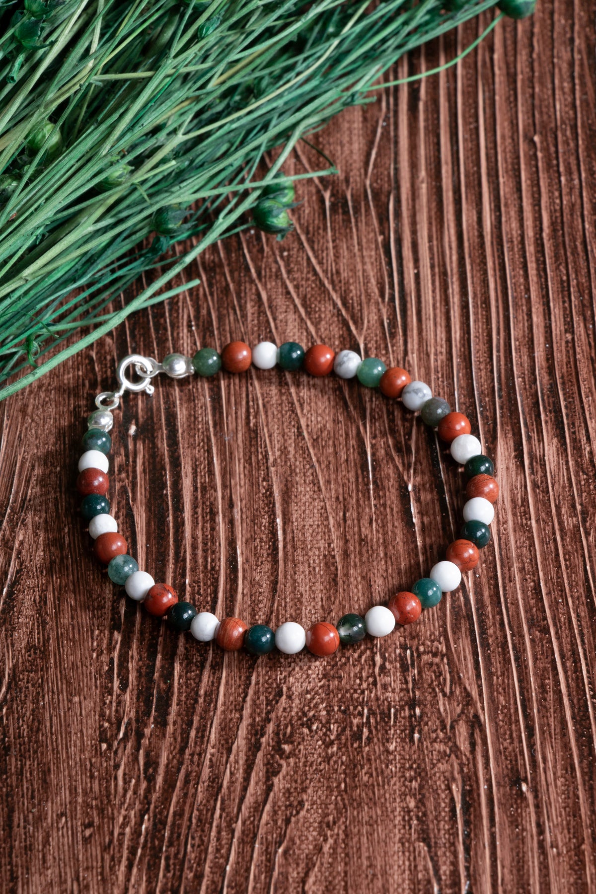 Image of Sertifikalı Jasper Havlit Akik Doğal Taş Bileklik