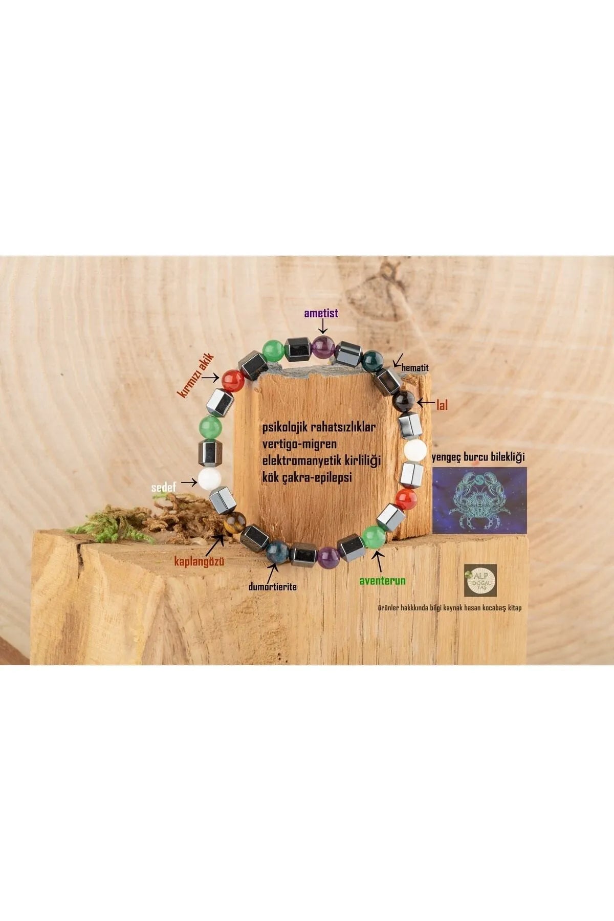 Image of Yengeç Burcu Doğaltaş Bileklik